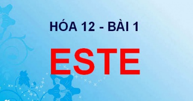 Este tính chất hóa học, tính chất vật lí, điều chế và ứng dụng Este - Hóa 12 bài 1